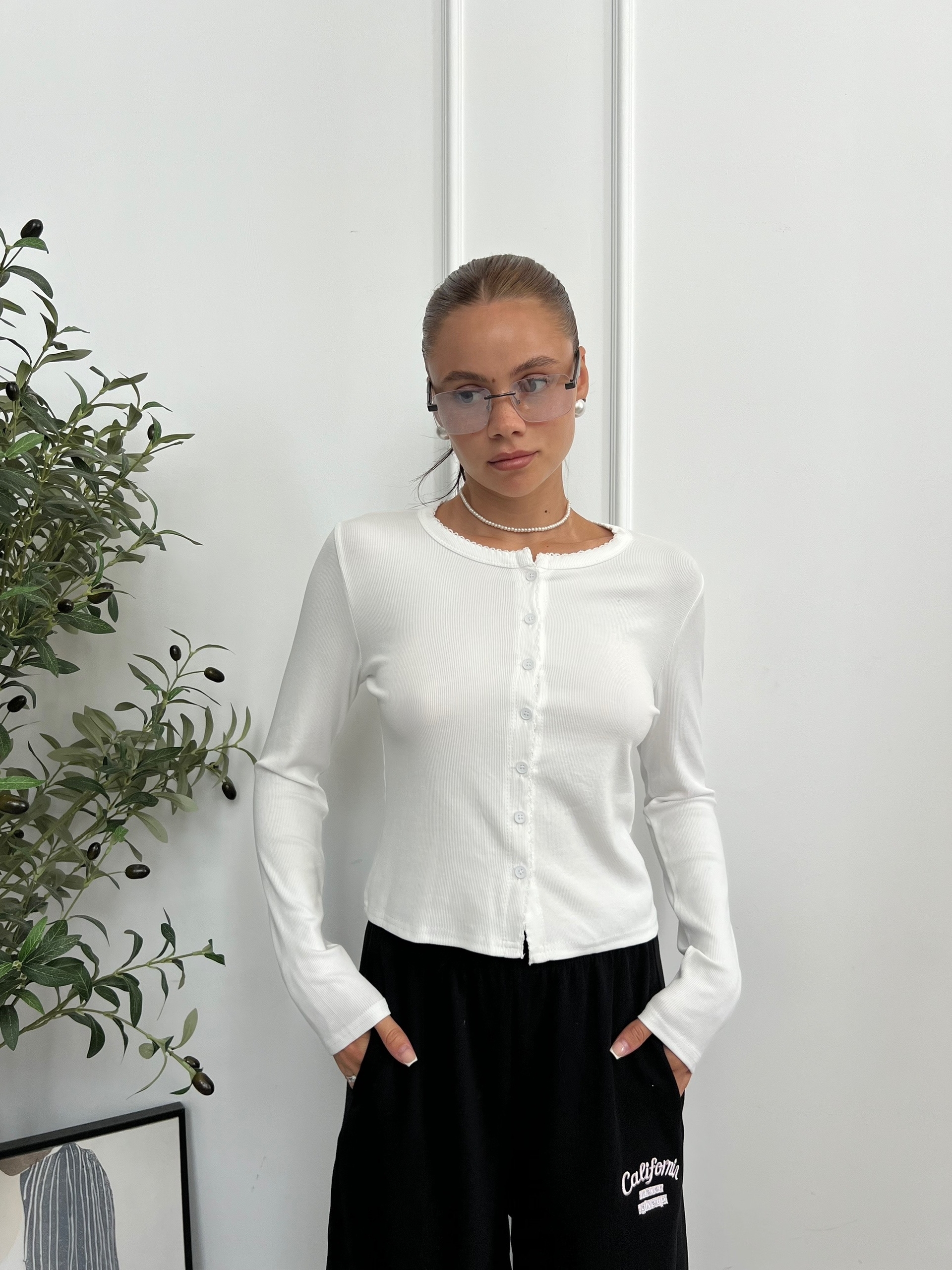 Кофта MISS DIVA 12567 рубчик,волнистый вырез
