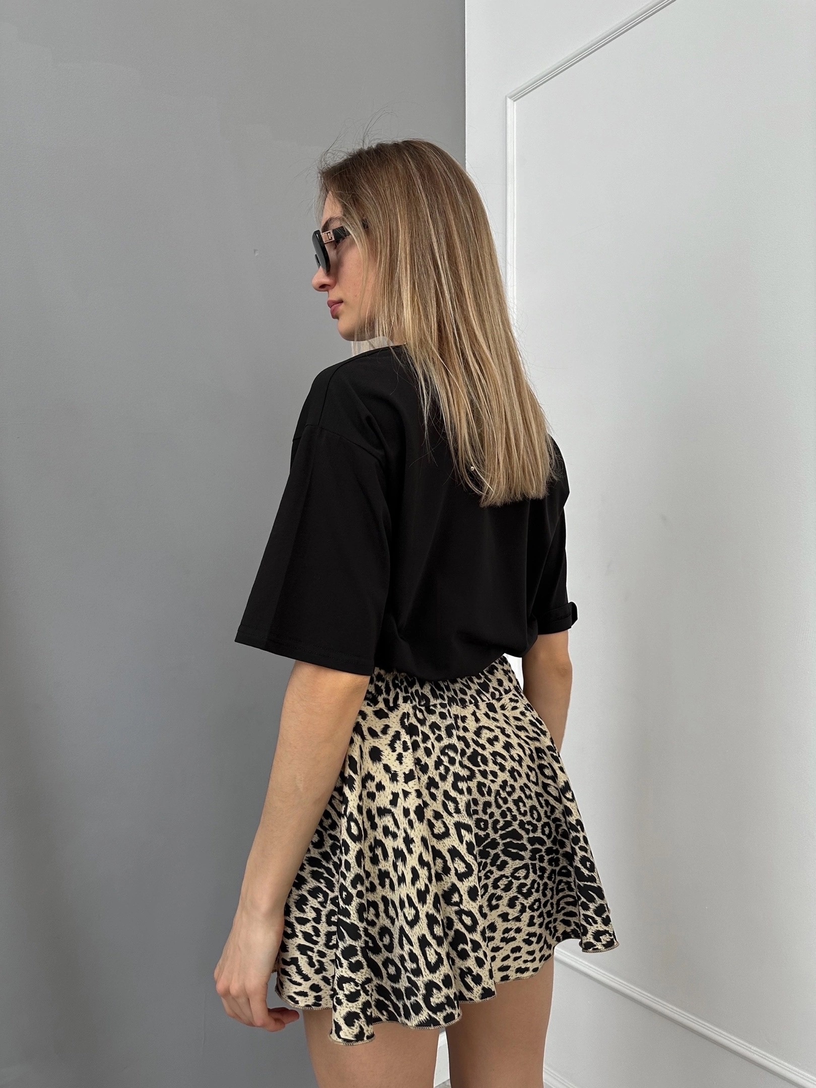 Юбка SS 0318 плиссе мини с шортиками