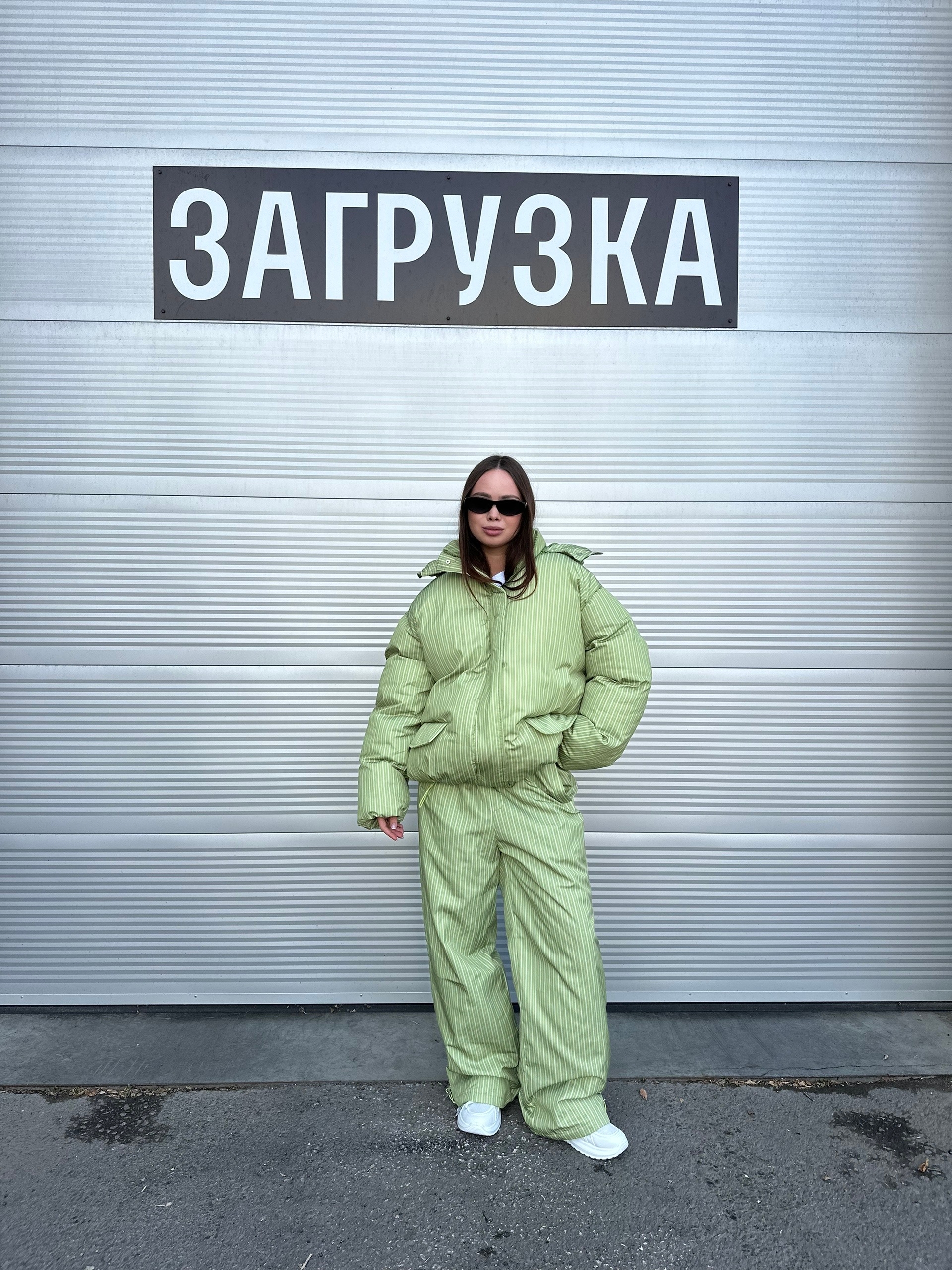 Костюм Korea 8508 Куртка+Штаны.Балоньевый в полоску