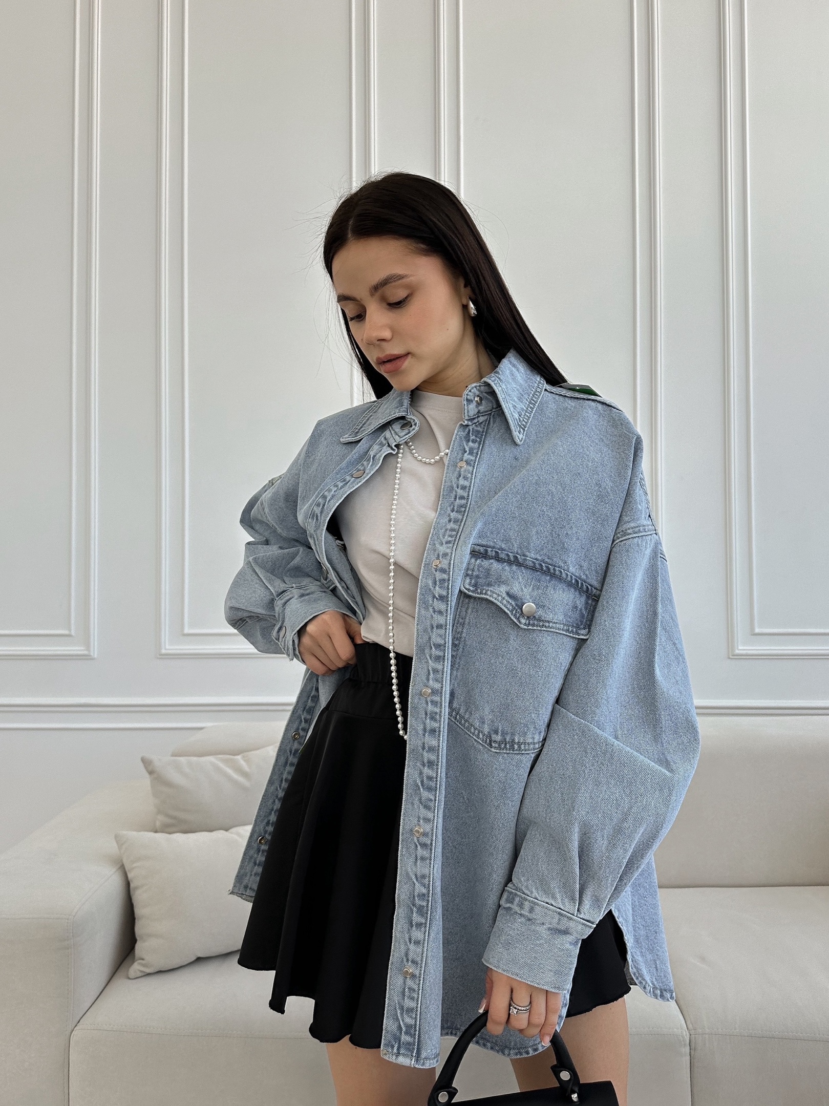Юбка SS 0318 плиссе мини с шортиками