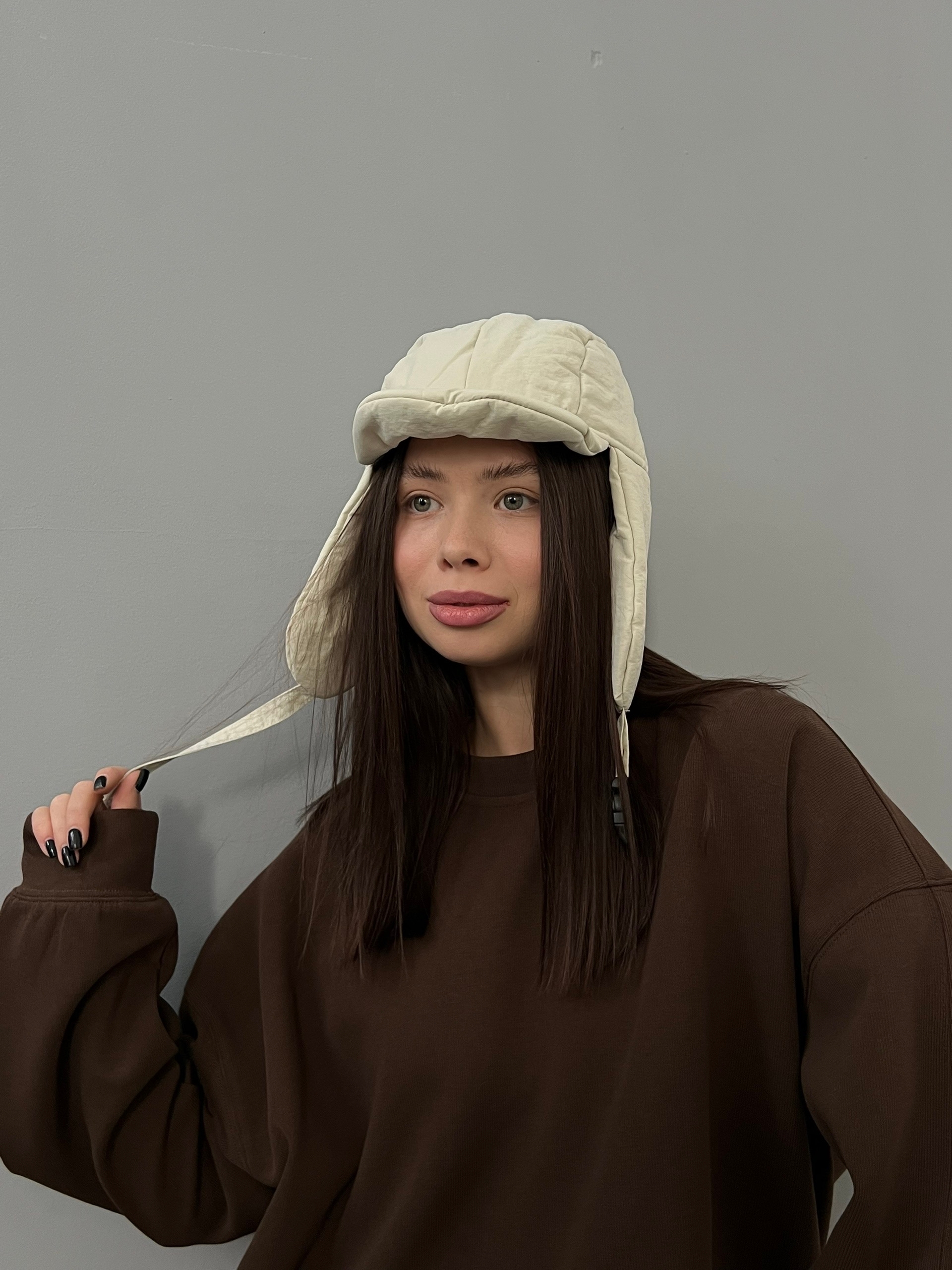 шапка ушанка The hong ba  болоньевая