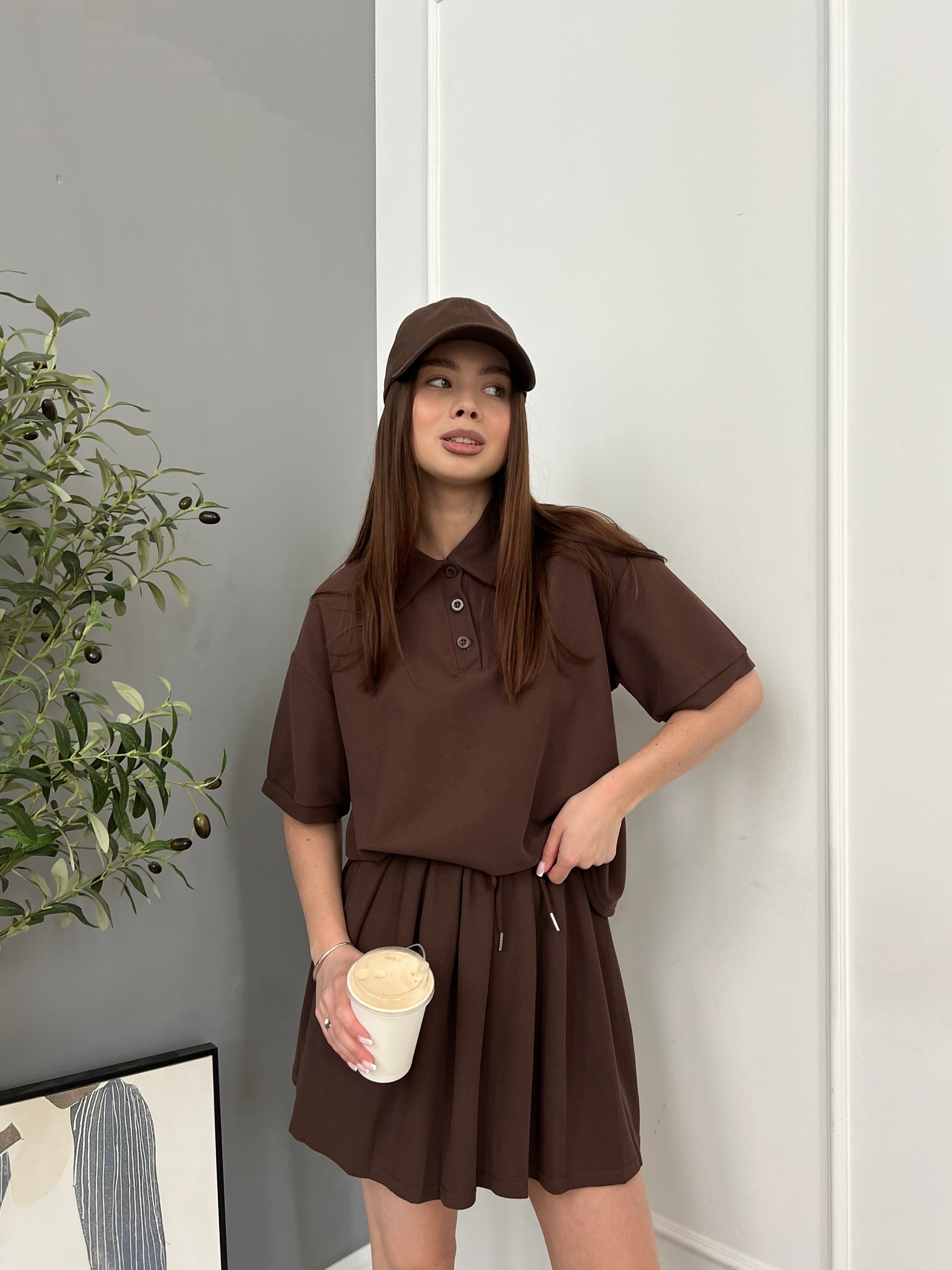 Костюм Korea 9506-12 поло+юбка