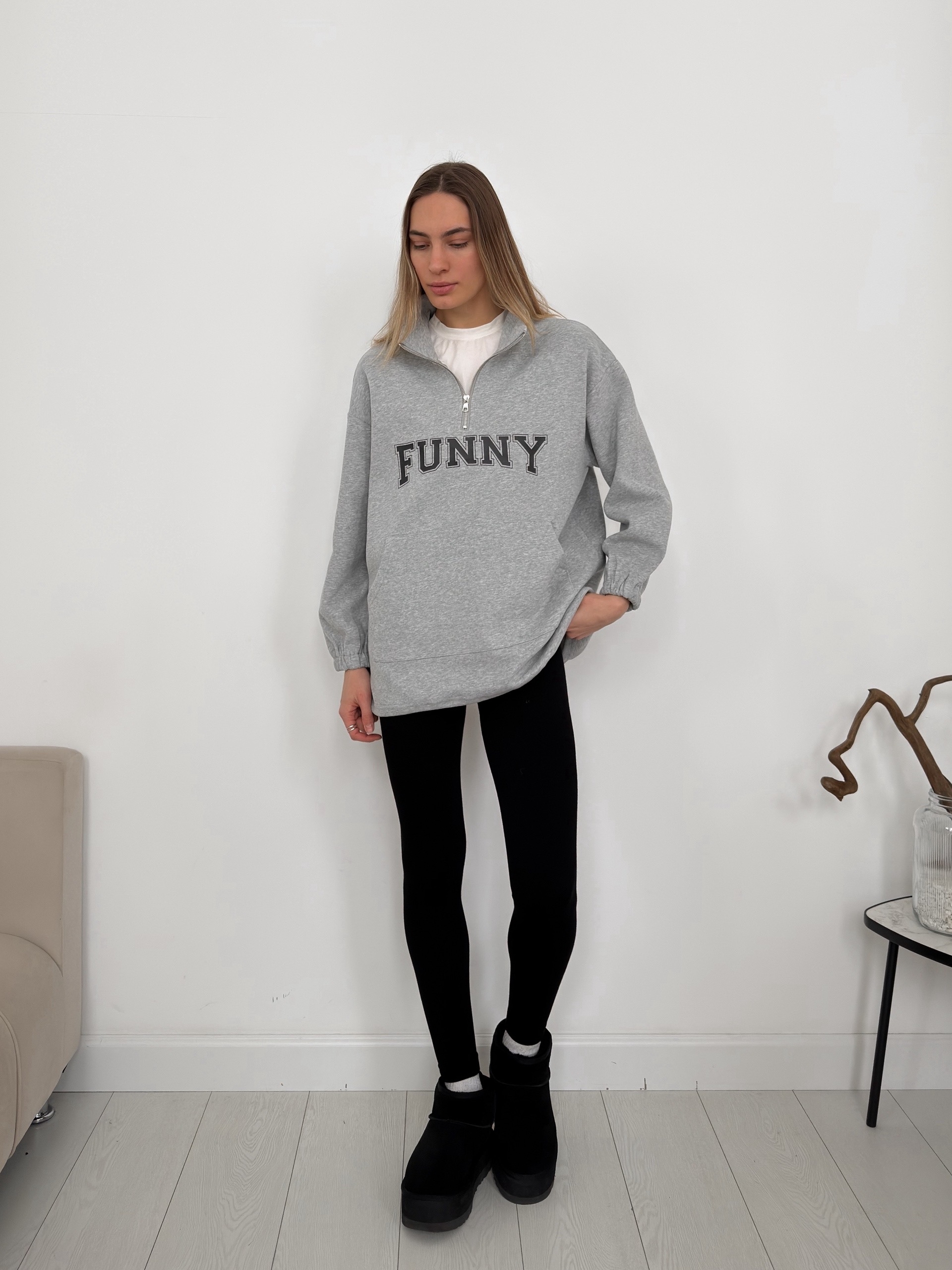 Свитшот Nuomi 840 Funny  затяжка внизу