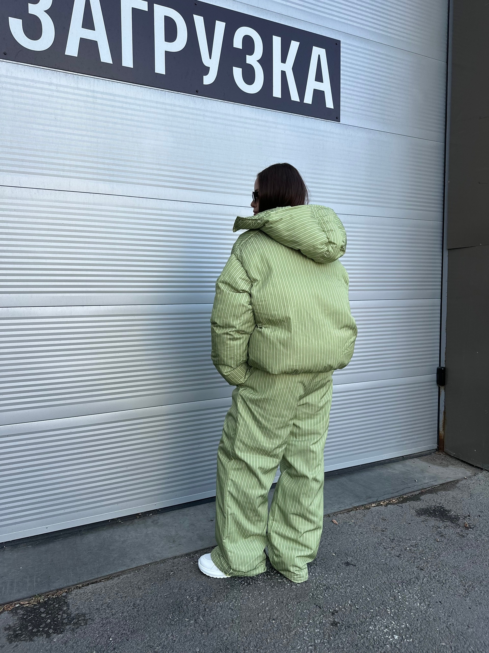 Костюм Korea 8508 Куртка+Штаны.Балоньевый в полоску