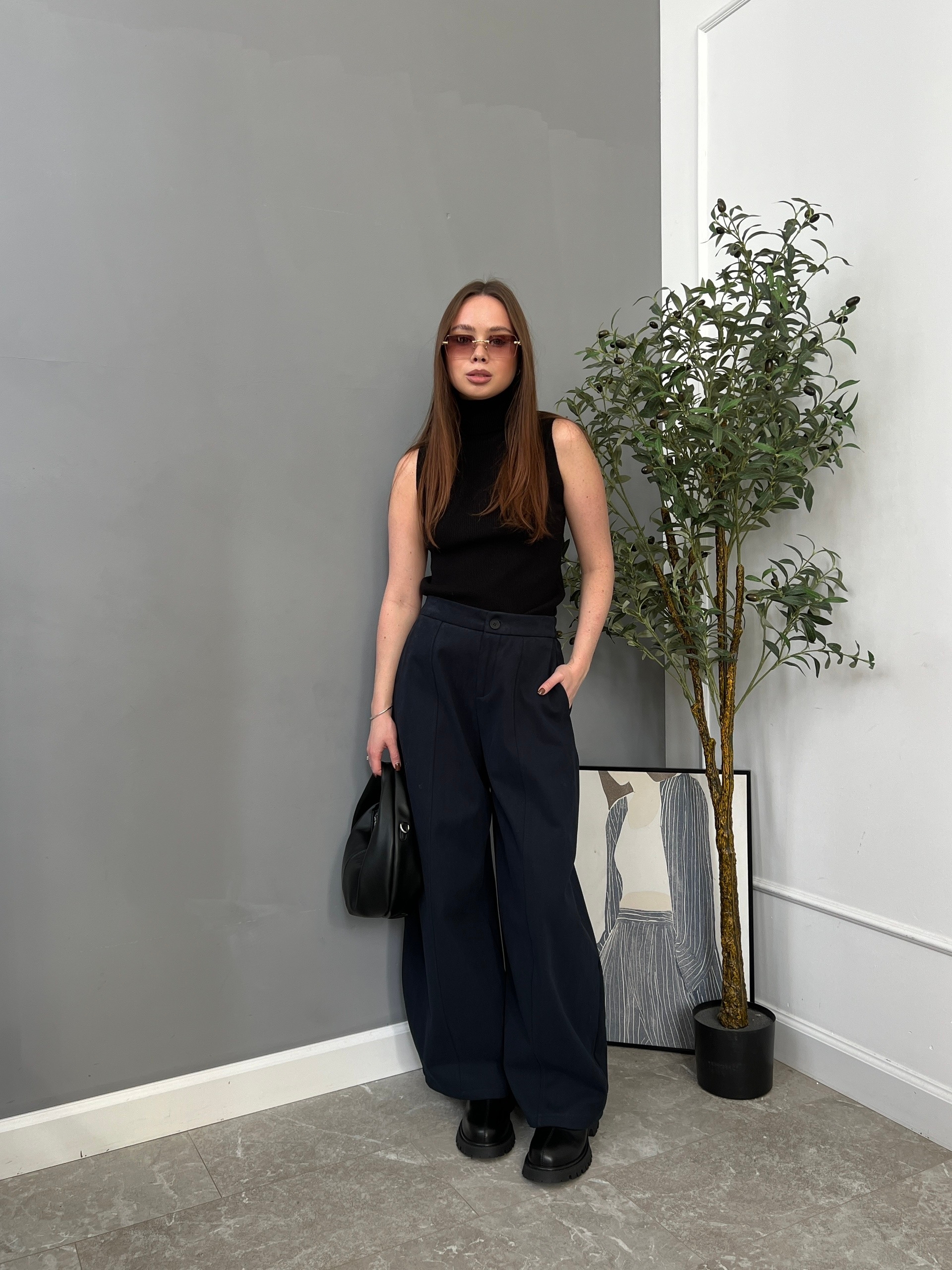 Брюки 980 Zara Широкие