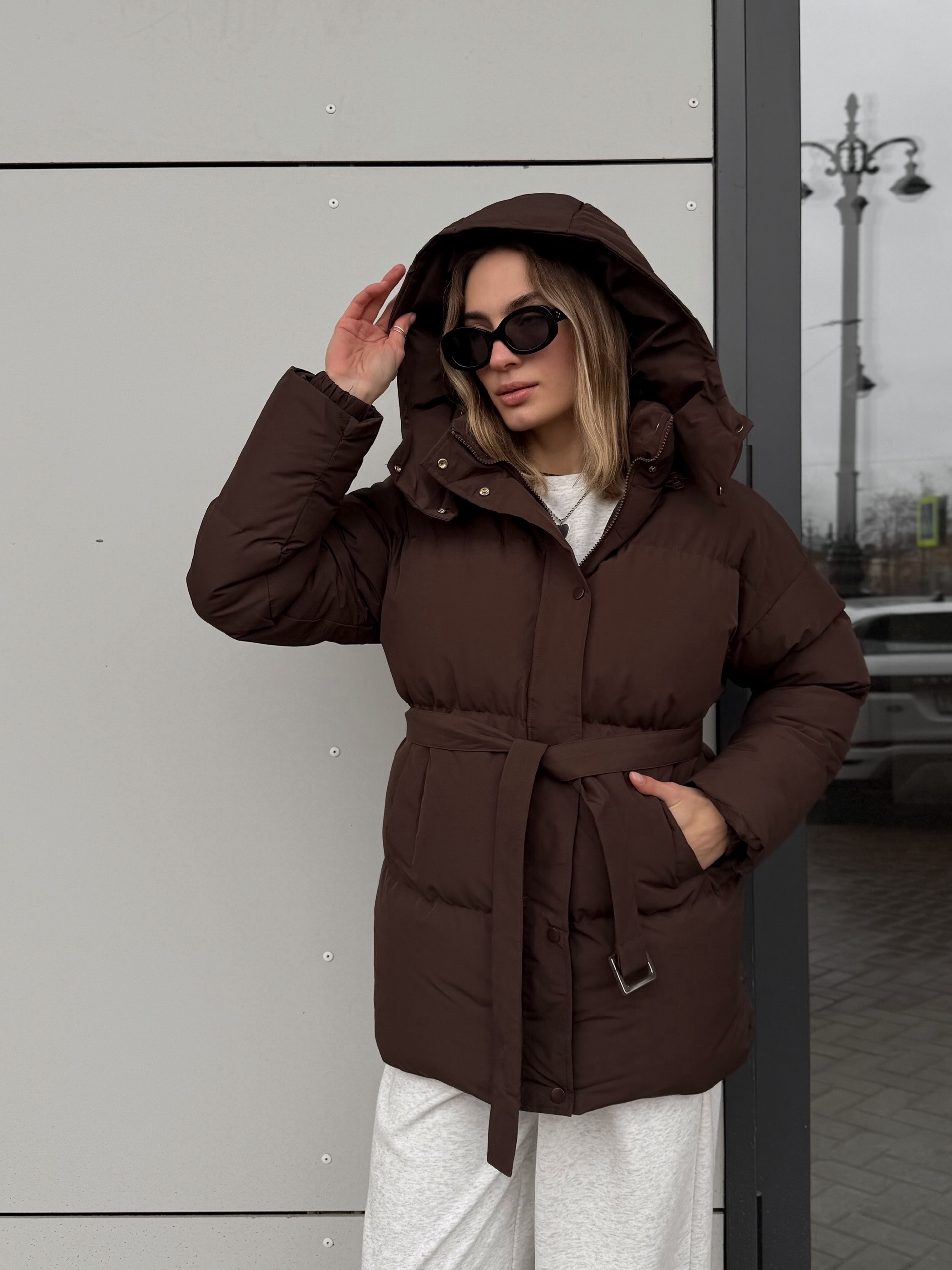 Куртка Perfect 713 прямые карманы с капюшоном