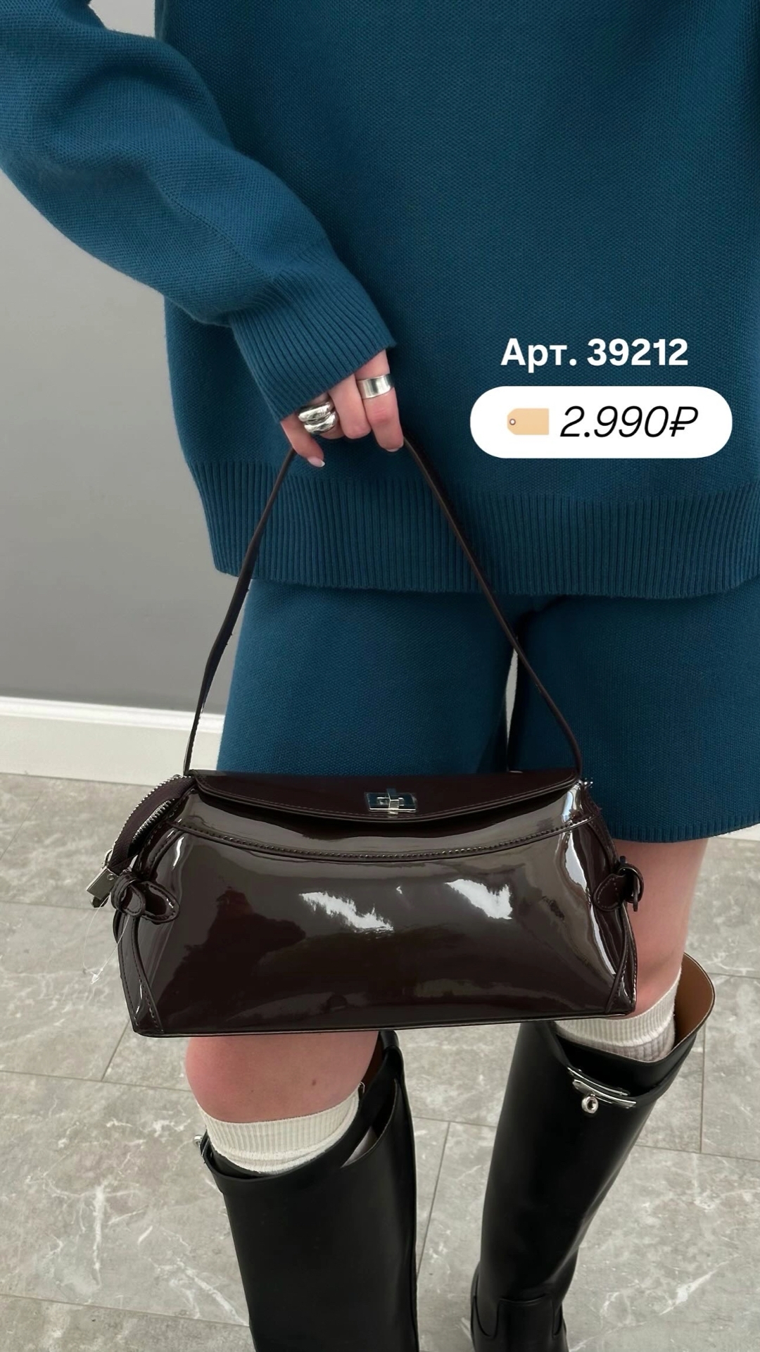 Сумка Lusha 869382 Глянцевая, прямоугольная