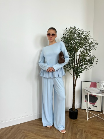 Костюм ZARA 3118 Штаны+кофточка снизу рюши