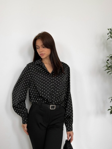 Рубашка dress code горох шелк 1010