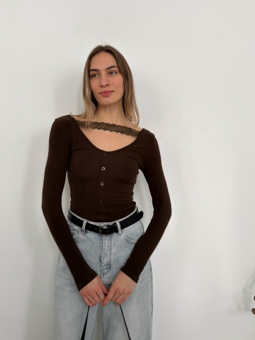 Кофточка  LY Studio B97-1272  кружево пуговки