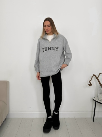 Свитшот Nuomi 840 Funny  затяжка внизу